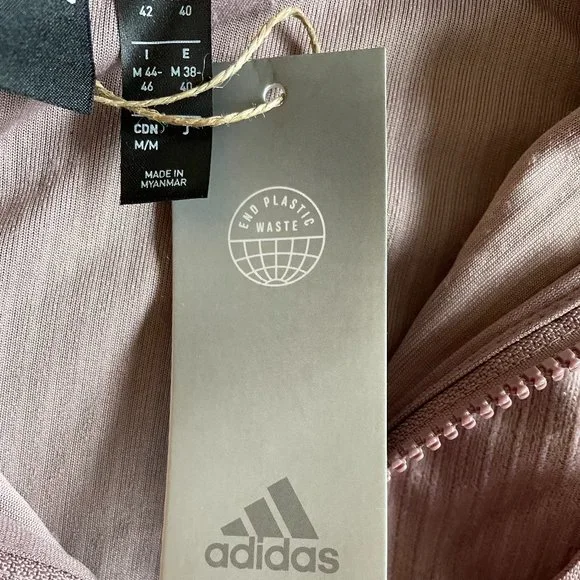 Brand New Women's Adidas Training Hyperglam cropped velour hoodie - Picture 10 of 16